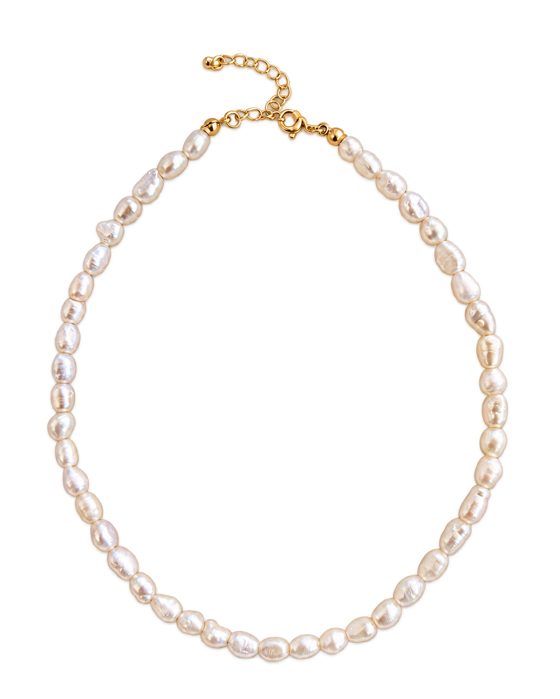 Faux Pearl Necklace on a transparent background