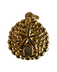Sand Dollar Charm gold filled on transparent background
