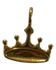 Gold Filled crown charm on transparent background