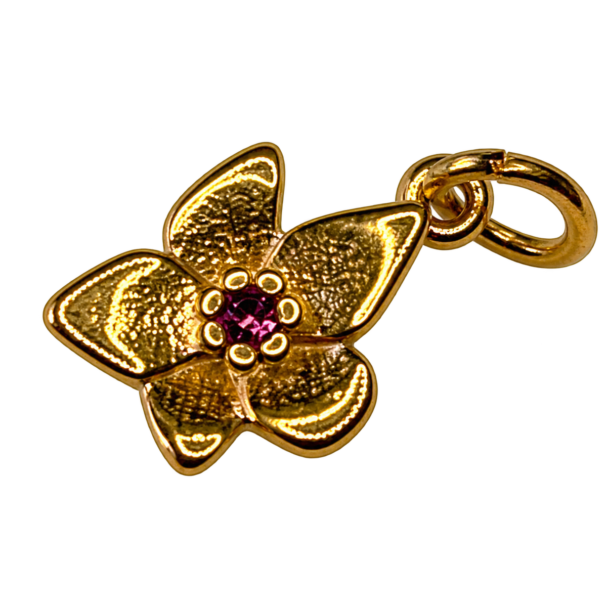february gold birth flower charm, large transparent image
