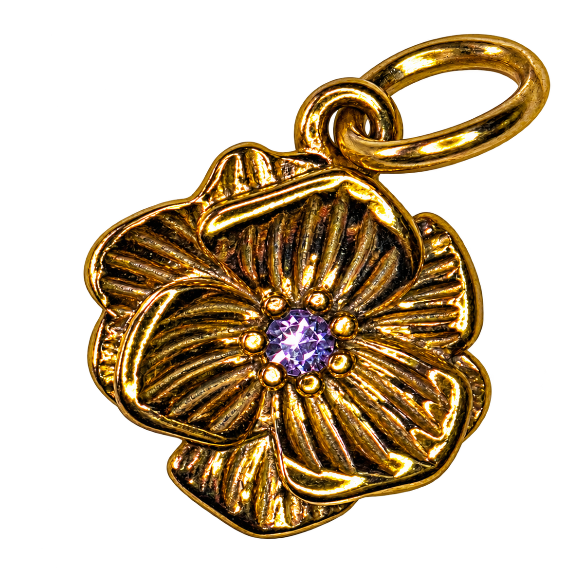 june gold birth flower charm, large transparent image