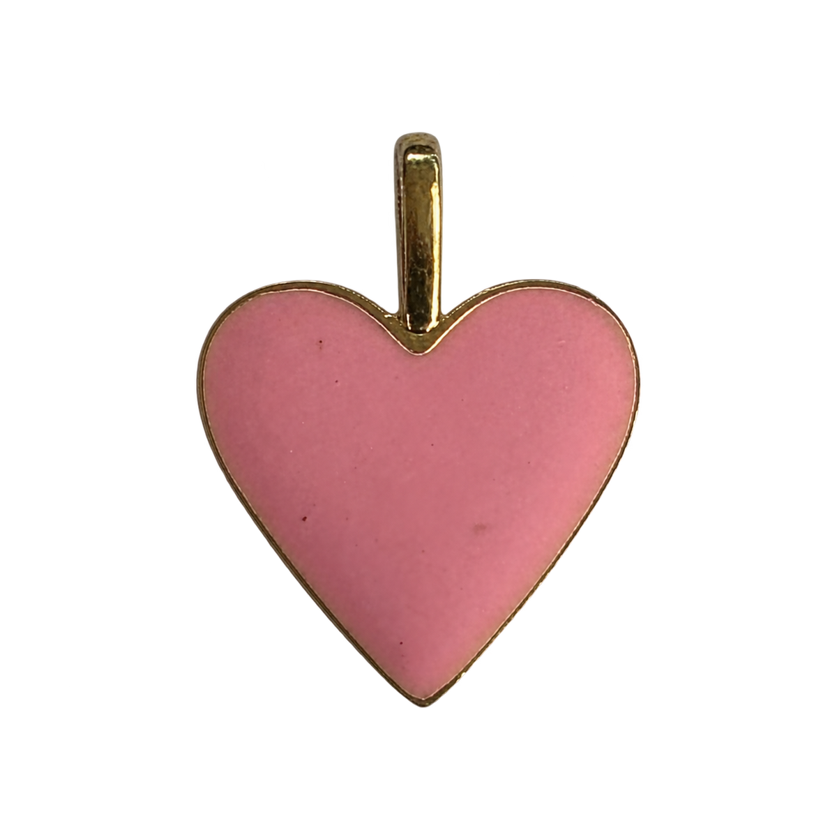 Pink Romantic Heart charm, natural transparent charm image