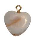 MOTHER OF PEARL HEART charm, natural transparent charm image