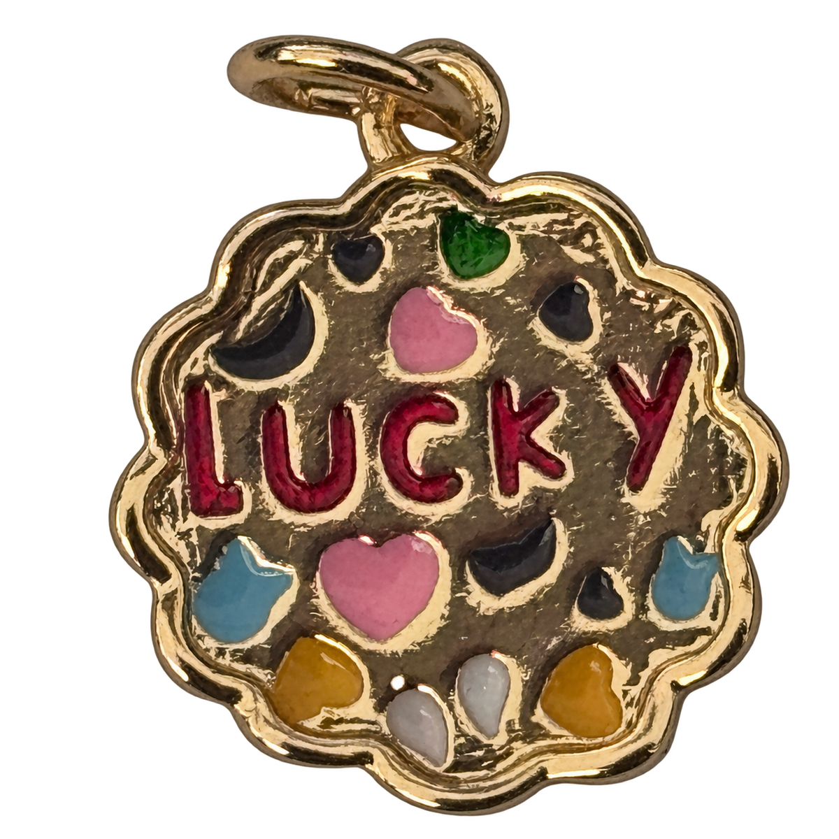 LUCKY/LOVE charm, natural transparent charm image