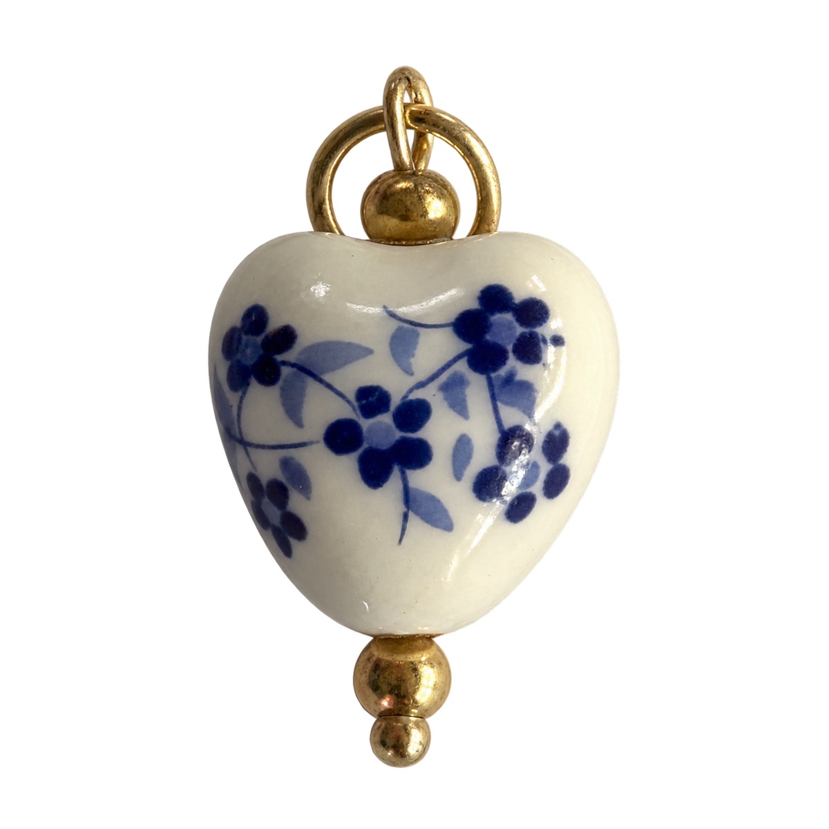 Floral Heart Charm, natural transparent charm image
