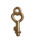 Heart key charm, natural transparent charm image