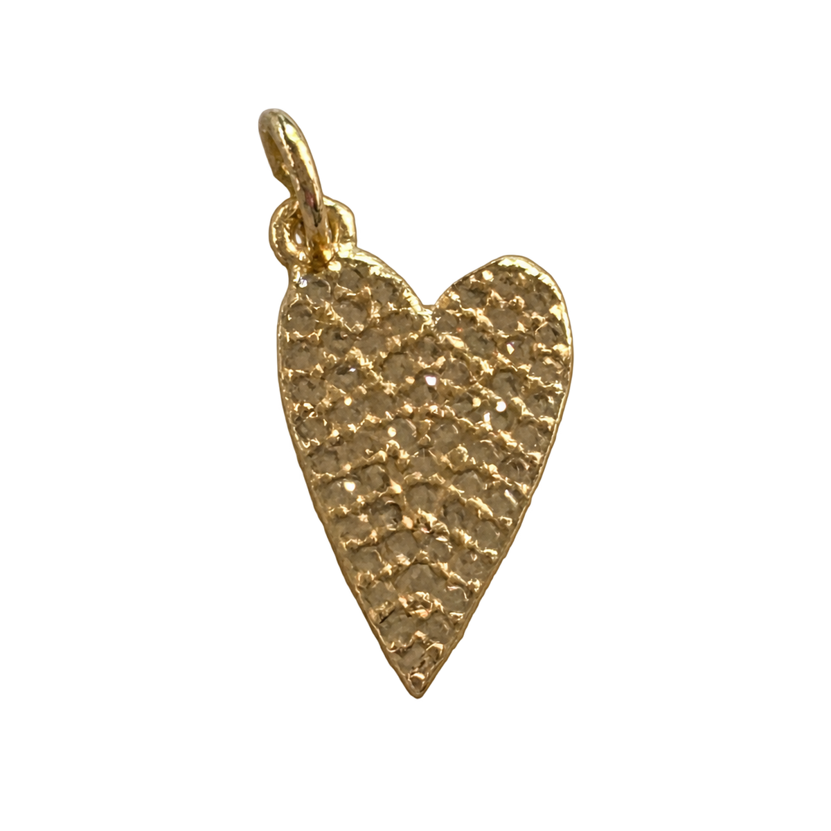 CLEAR DIAMOND HEART Charm, natural transparent charm image