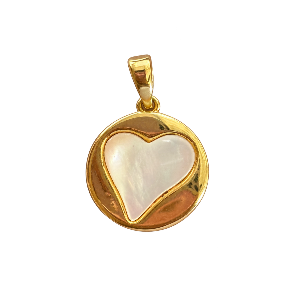 Mother of Pearl Heart Charm, natural transparent charm image