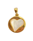 Mother of Pearl Heart Charm, natural transparent charm image