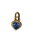 December gold heart birthstone charm on transparent background