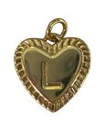 Heart filled letter L charm natural transparent image