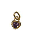 June gold heart birthstone charm on transparent background