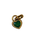 May gold heart birthstone charm on transparent background