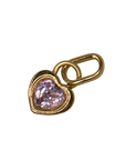 October gold heart birthstone charm on transparent background