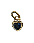 September gold heart birthstone charm on transparent background
