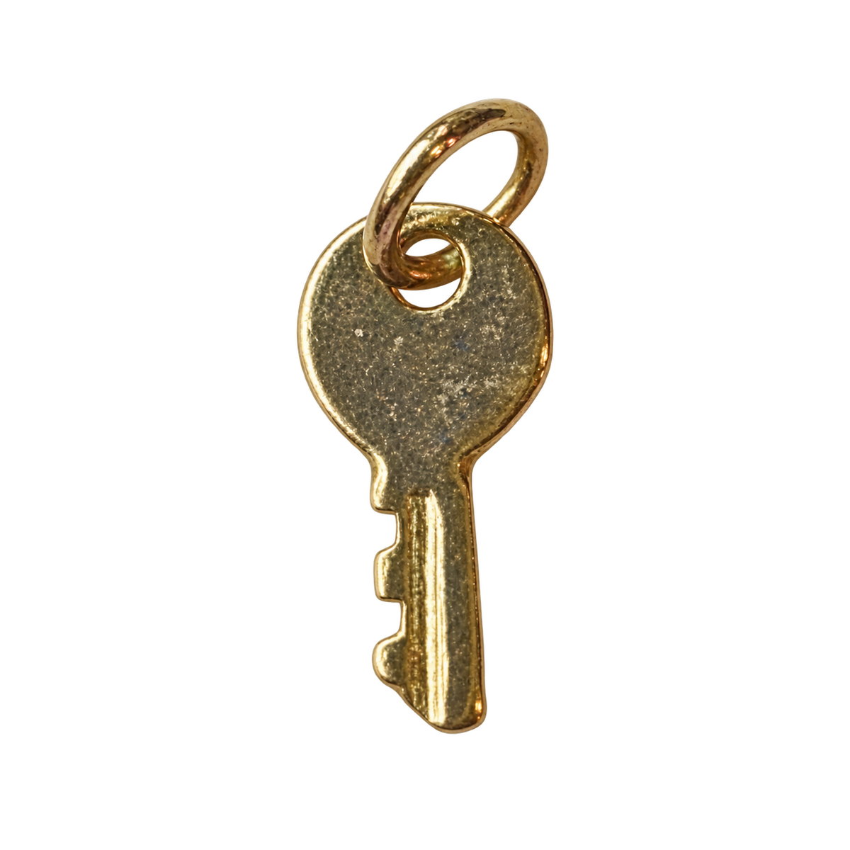Key charm natural finish, accurate original detail, transparent background