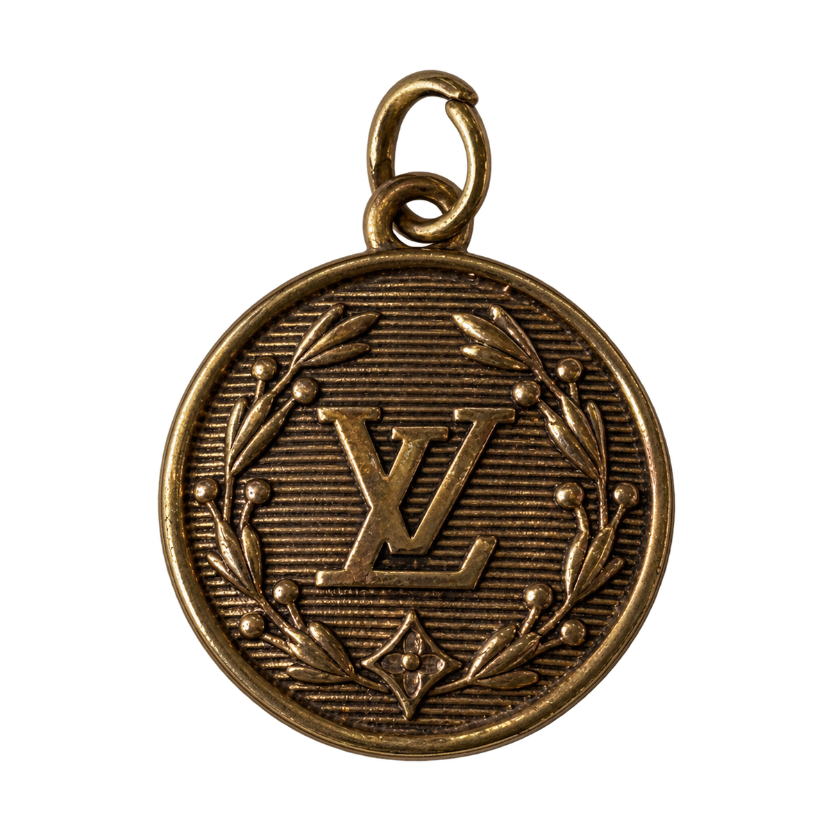 LV CHARM natural finish, accurate original detail, transparent background