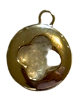 Mini round  Clover Charm on transparent background