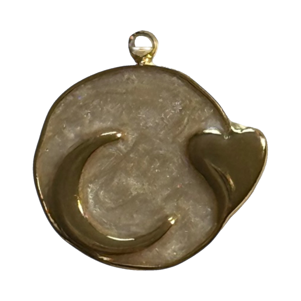 Moon Love Charm, original color and details, transparent background