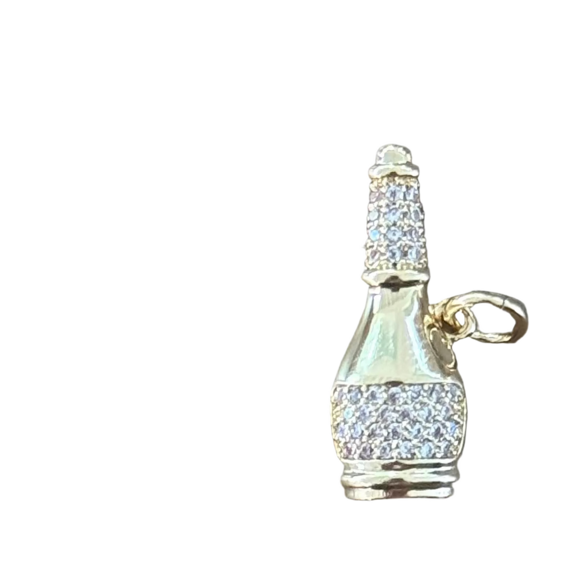 Champaign bottle charm on transparent background