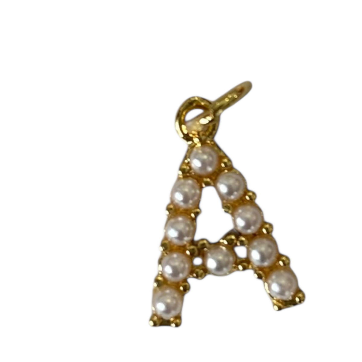 PEARL LETTER charm - A on transparent background