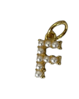 PEARL LETTER charm - F on transparent background