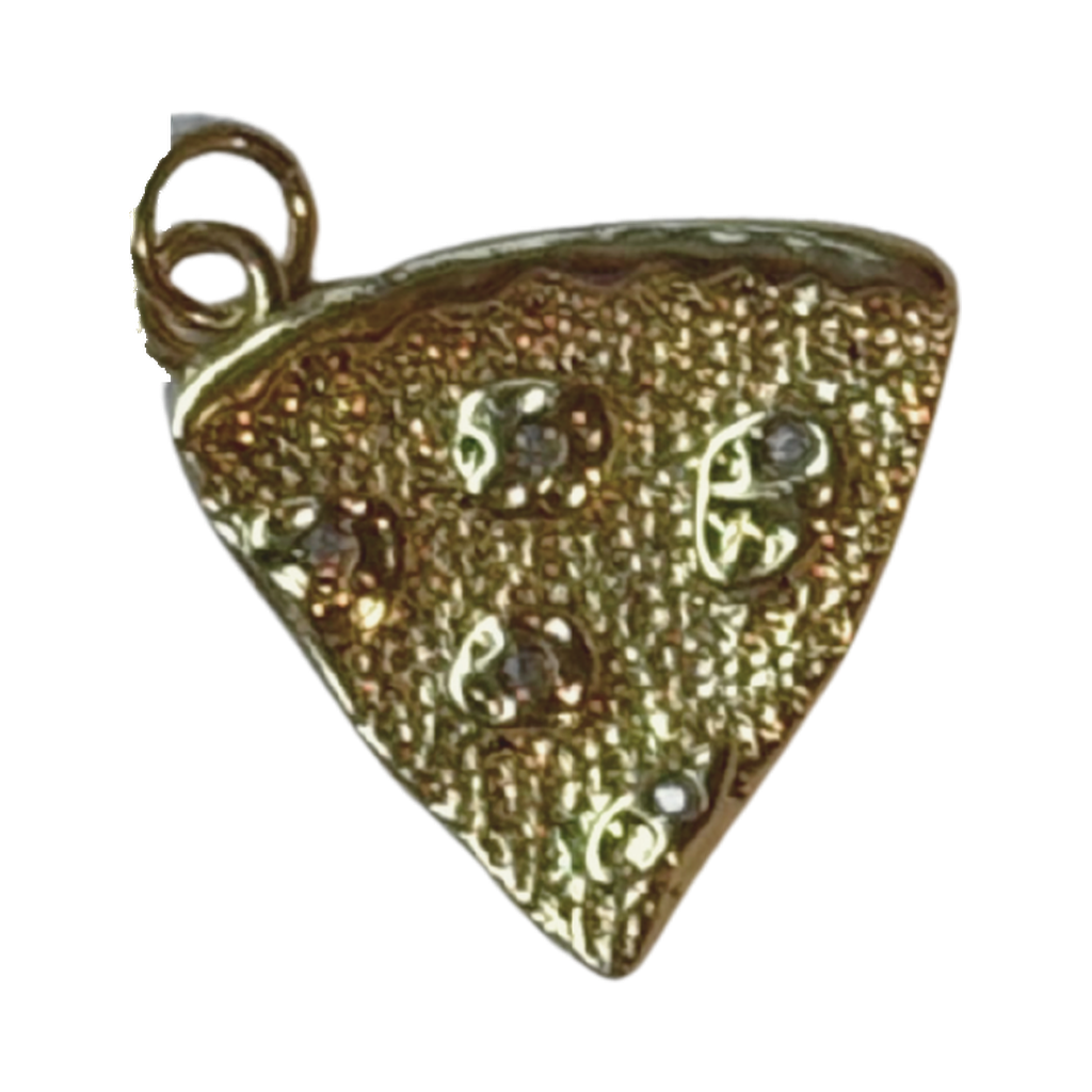 Pizza charm, original color and details, transparent background