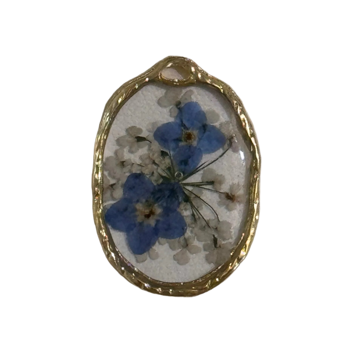 PRESSED FLOWER charm, natural transparent product image