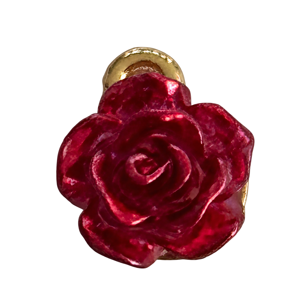 RED ROSE CHARM on transparent background