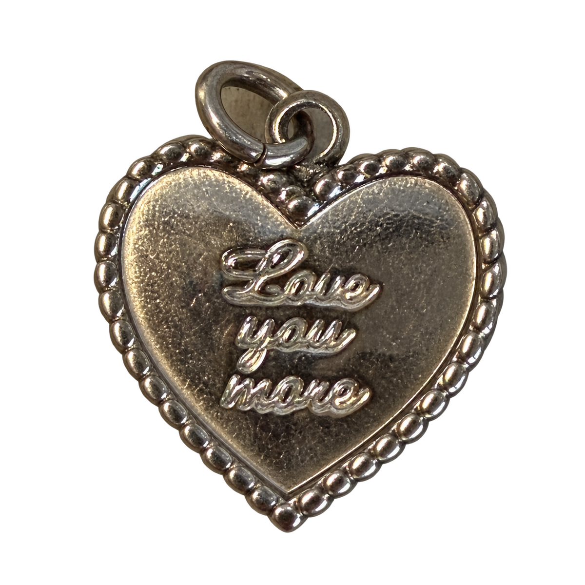 Silver I love you more, transparent background