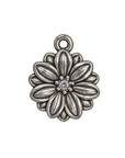 Silver April birth flower charm transparent full edit