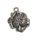 Silver June birth flower charm transparent full edit