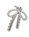 Little bow charm silver and gold on transparent background