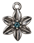 March silver birth flower charm, large transparent image