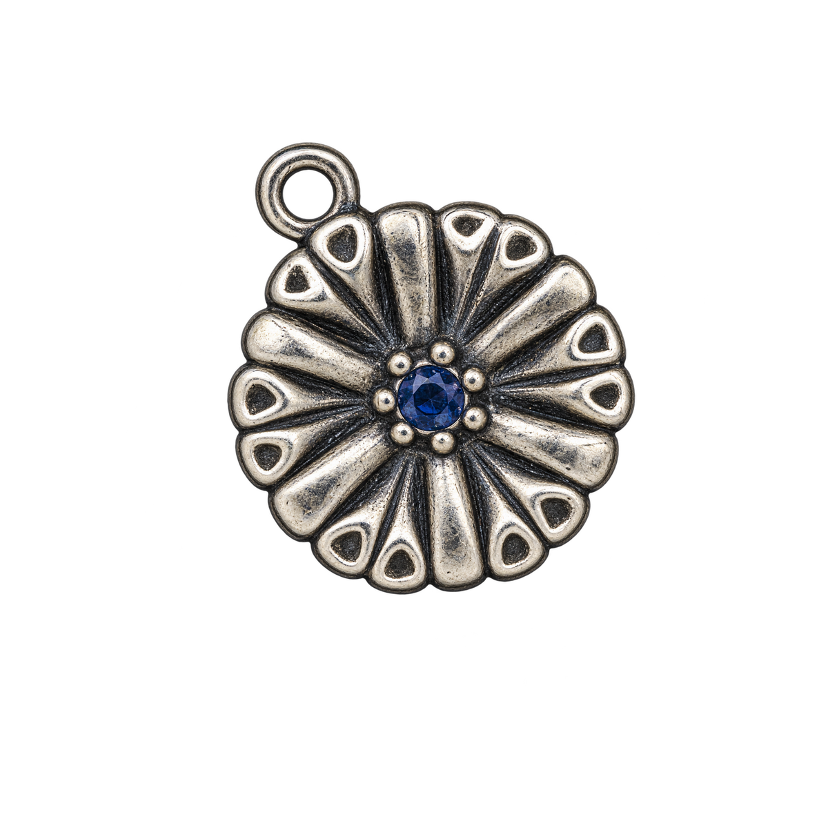Silver September birth flower charm transparent full edit