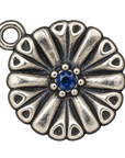 September silver birth flower charm, large transparent image