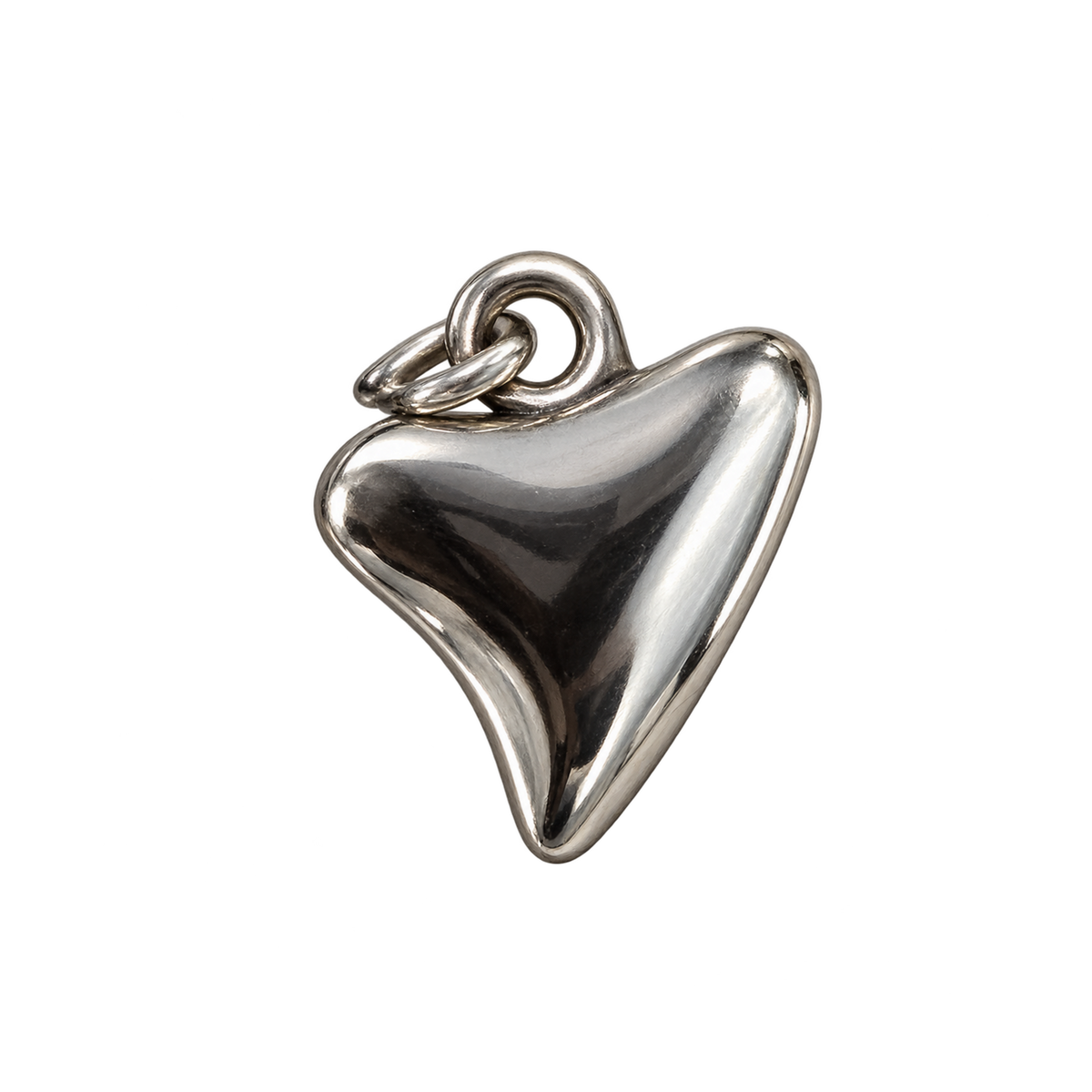 PVD gold or silver stainless steel Shark Tooth on transparent background