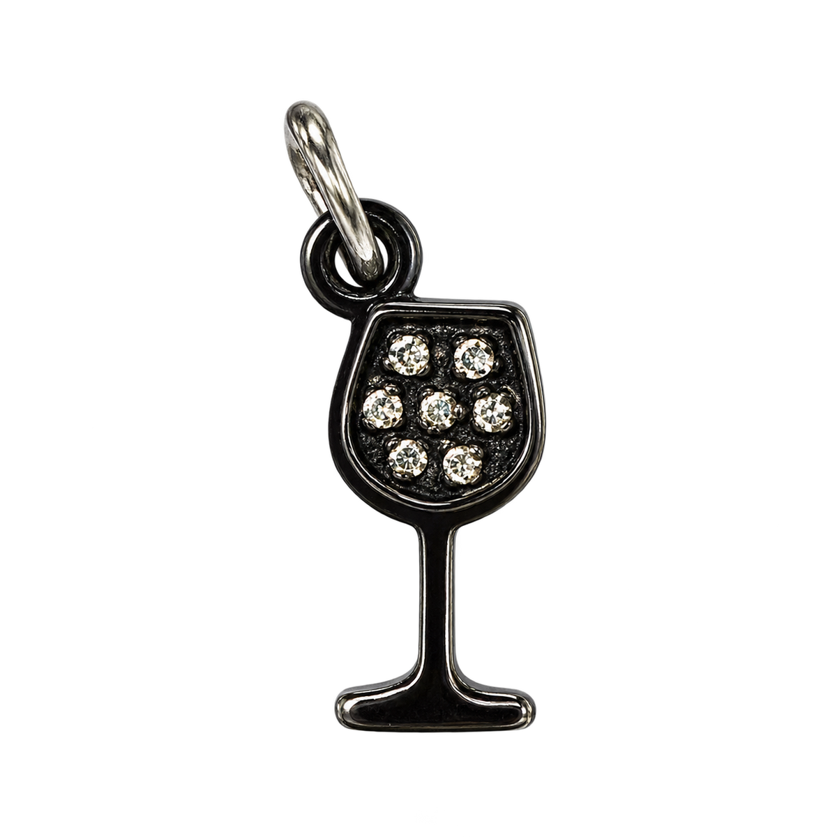 Silver Wine Glass Charm