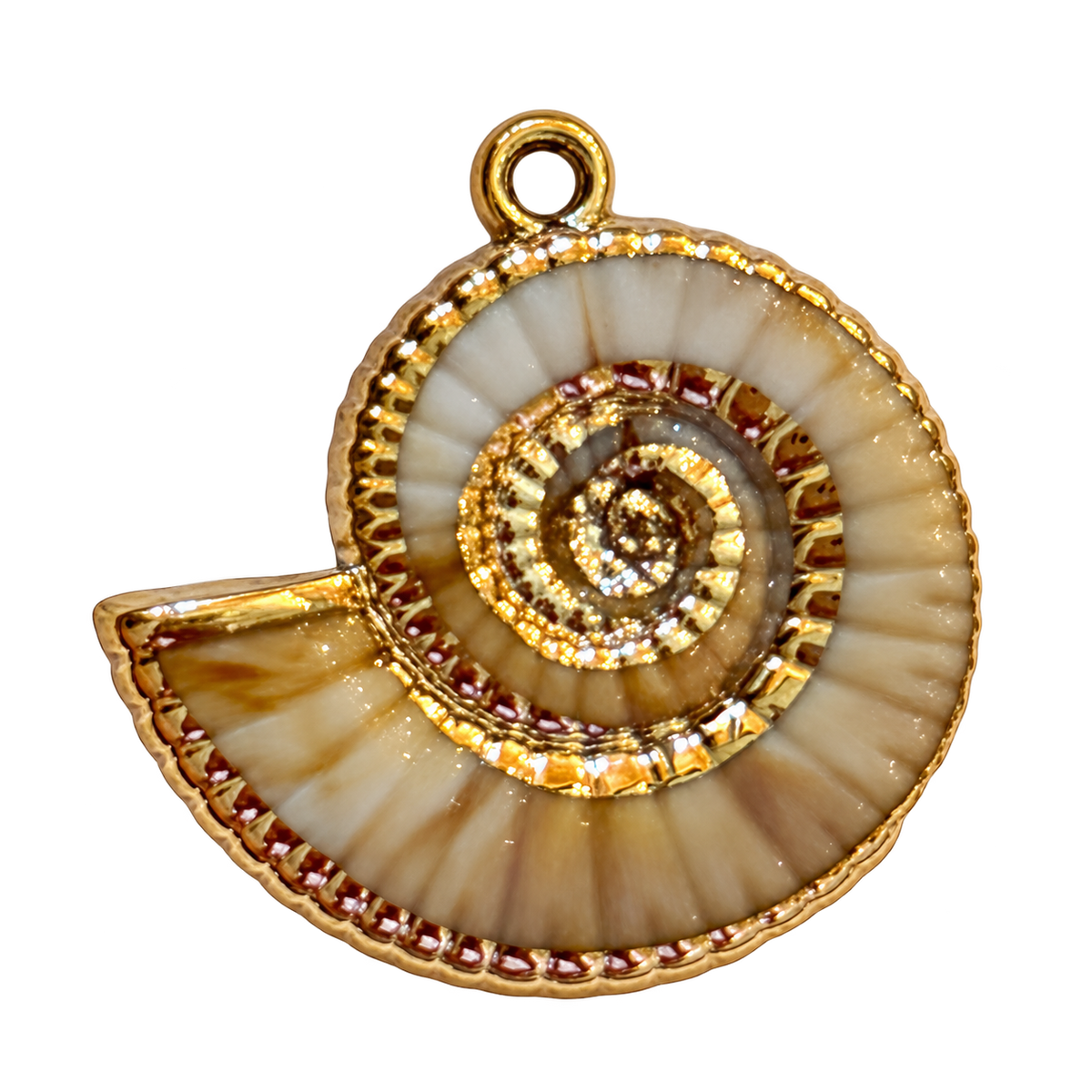 Spiral Shell Charm, natural transparent charm image