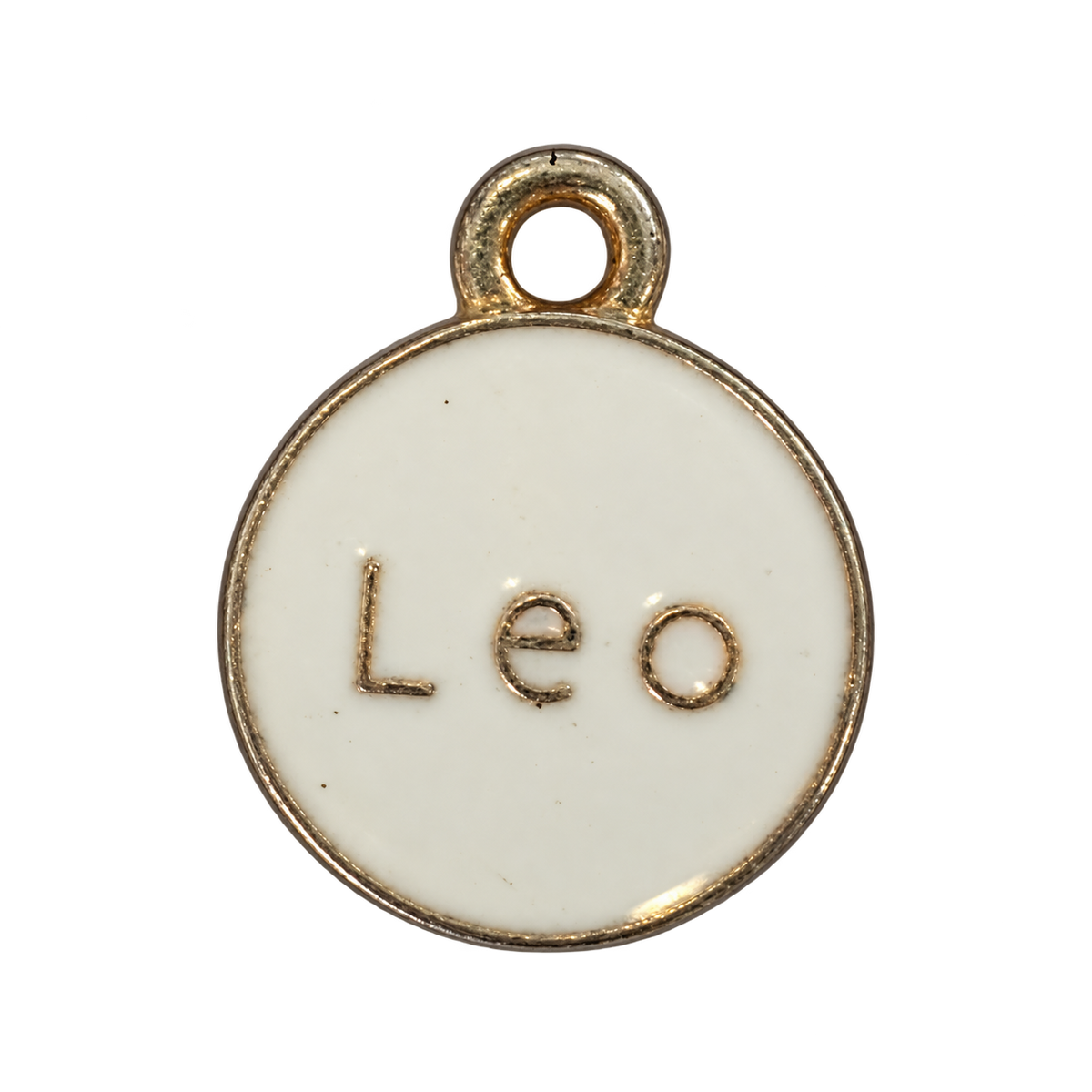 White Leo zodiac charm transparent cutout